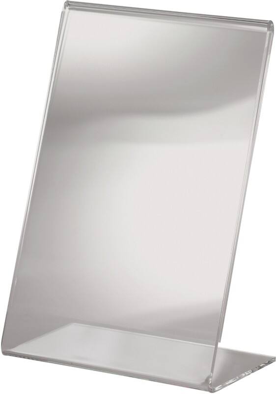 Sigel Tischaufsteller A6 L-Form 10,6 (B) x 5,3 (T) x 15,5 (H) cm Transparent