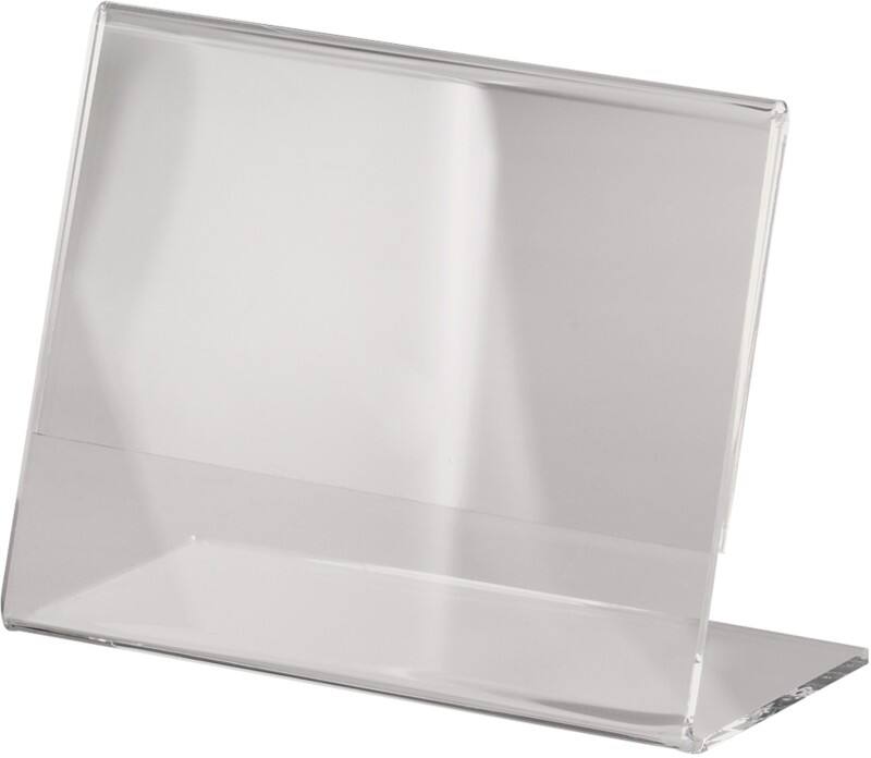 Sigel Tischaufsteller A7 quer L-Form 10,5 (B) x 3,8 (T) x 7,7 (H) cm Transparent