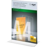 Sigel Tischaufsteller A4 21 (B) x 8,5 (T) x 30 (H) cm Transparent