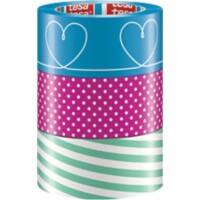 tesa Verpackungsklebeband tesapack Blau, Rosa, Weiß 50 mm (B) x 25 m (L) 3 Rollen