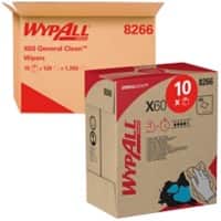 WYPALL X60 General Clean Reinigungstuch C-falz Weiß 1-lagig 8266 10 Stück à 126 Blatt