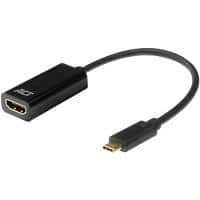 ACT USB-C Male HDMI-Adapter HDMI Female AC7305 Schwarz 15 cm