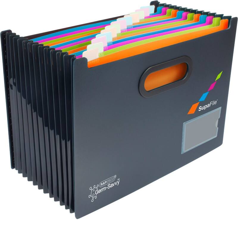 Rapesco SupaFile Dokumentenmappe 13 Taschen A4 PP (Polypropylen) Farbig sortiert 1489