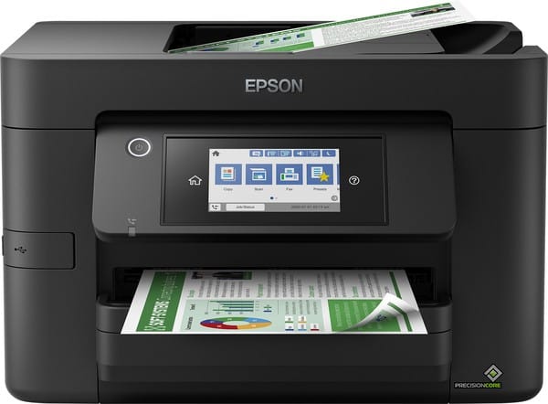 Epson Workforce Pro WF-4825DWF Farb Tintenstrahl 4-in-1-Multifunktionsdrucker DIN A4 Schwarz