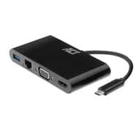 ACT Multiport-Adapter USB-C, HDMI, VGA Schwarz AC7330