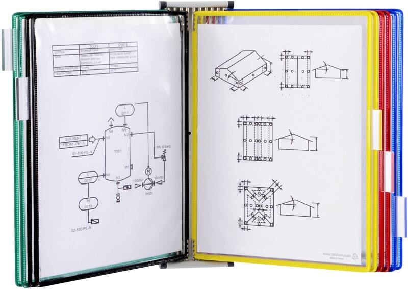 Djois Tarifold Sichttafelsystem 10 Flächen A4 Metall, PVC (Polyvinylchlorid) Färbig sortiert