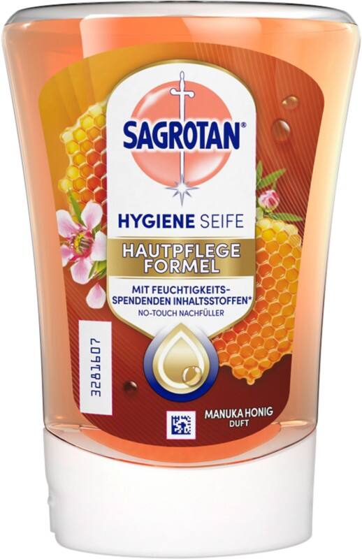 Sagrotan No-Touch Seife Nachfüllpackung Flüssig Mandelblüte und Manuka Honig 250 ml
