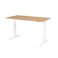 Hammerbacher Sitz-Steh-Arbeitsplatz XMKA16 Aspen Eiche Silber