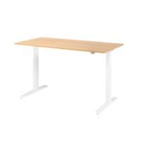 Hammerbacher Sitz-Steh-Arbeitsplatz XMKA16 Eiche Silber