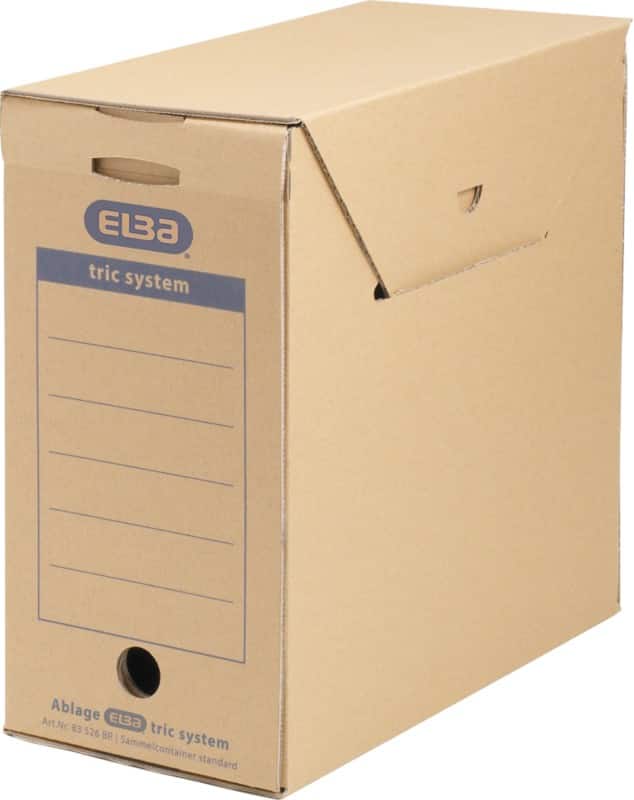 ELBA Tric Archivbox 100421091 A4 Wellpappe 15,8 (B) x 30,8 (T) x 33,3 (H) cm Braun  6 Stück