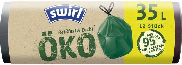 Swirl Müllsäcke 35 L  Fixierband Grün 12 Stück