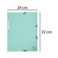 Exacompta Aquarel 3 Klappenmappe 55533E A4 Pressspan meliert 320 x 240 mm Pastellgrün 5 Stück à 250 Blatt