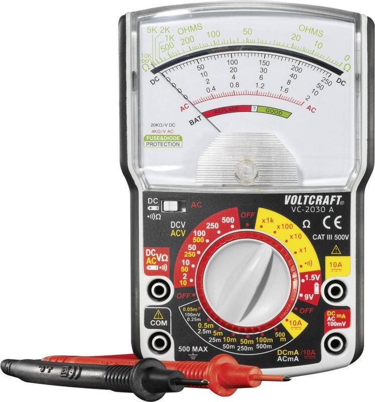 Voltcraft Tragbares Multimeter VC-2030A Stromversorgung: Batterie Test Typ: Spannung, Strom, Widerstand, Frequenz, Diode, Akustik