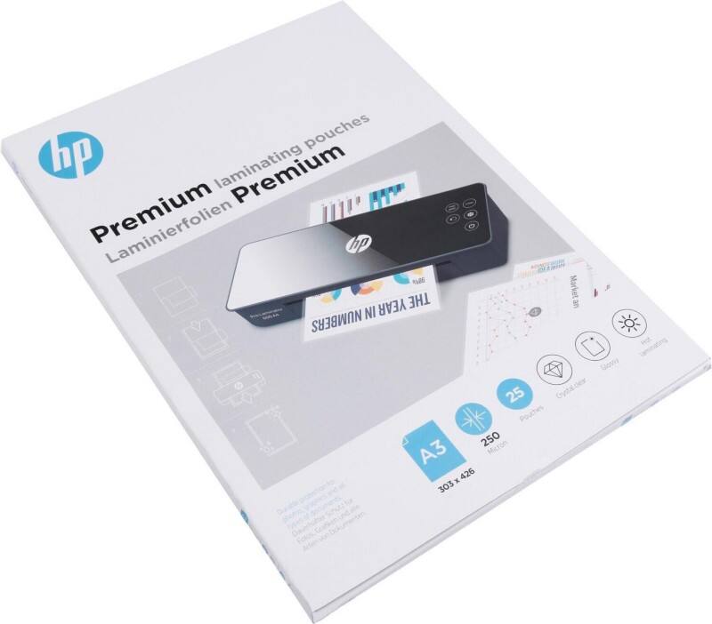 HP Laminierfolien A3 250 Mikron (2 x 250) Transparent