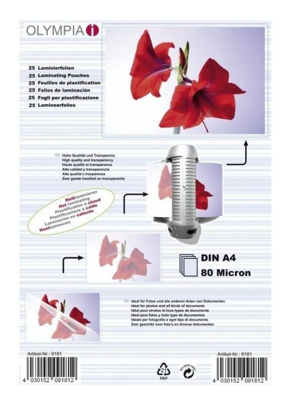 Olympia Laminierfolien A4 80 Mikron (2 x 80)