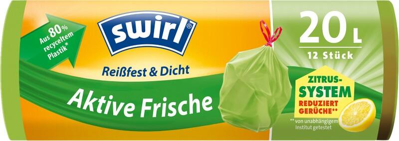 Swirl Müllbeutel 20 L  Grün 12 Stück