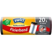 Swirl Fixierband Müllbeutel 20 L  Schwarz 15 Stück