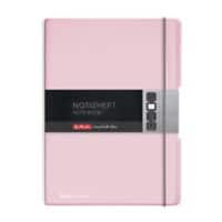 Herlitz Notizbuch A4 liniert PP rosa gelocht