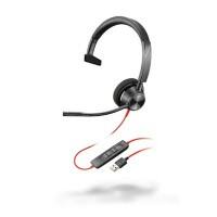 poly 3300 Series Blackwire 3310-M Verkabelt Mono Headset Kopfbügel  USB  Schwarz
