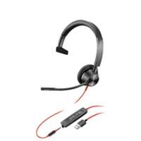 poly 3300 Series Blackwire 3315 Verkabelt Stereo Headset Kopfbügel  3.5 mm Klinke  Schwarz