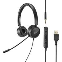 renkforce RF-HS-360 Verkabelt Stereo Headset Kopfbügel  USB  Schwarz