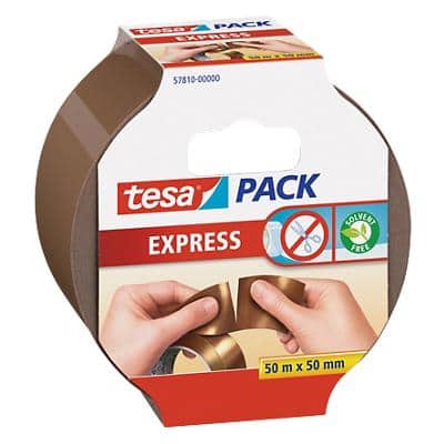 tesa Packband tesapack Express Braun 50 mm (B) x 50 m (L) PP (Polypropylen)