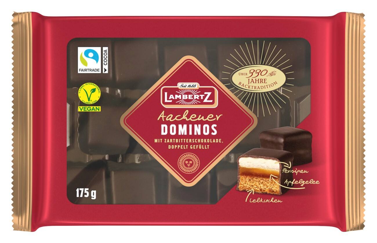 Lambertz Aachener Dominos doppelt gefüllt mit Zartbitterschokolade 175 g