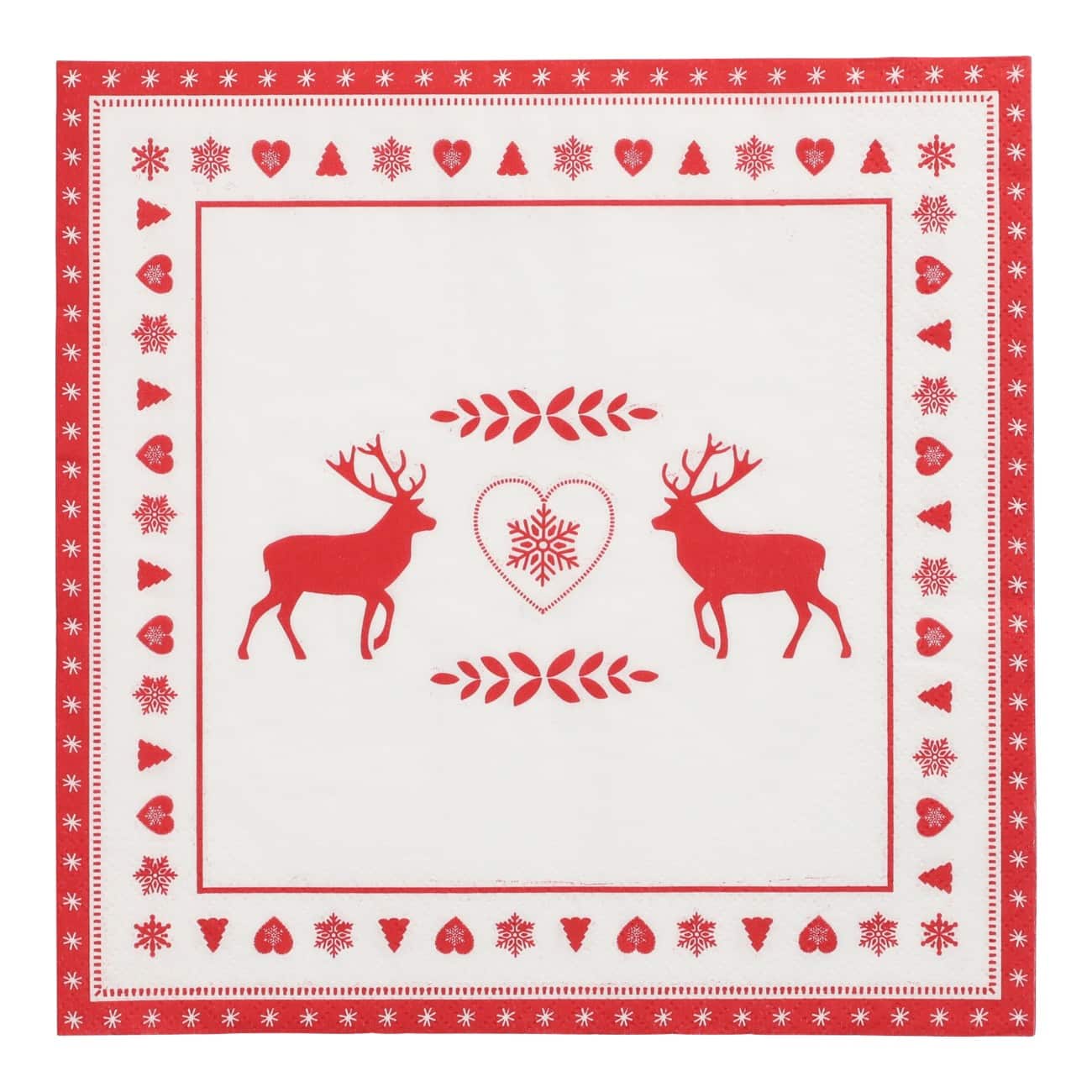 PAPSTAR Servietten Weihnachtsrentiere 3-lagig 40 x 40 cm 20 Stück