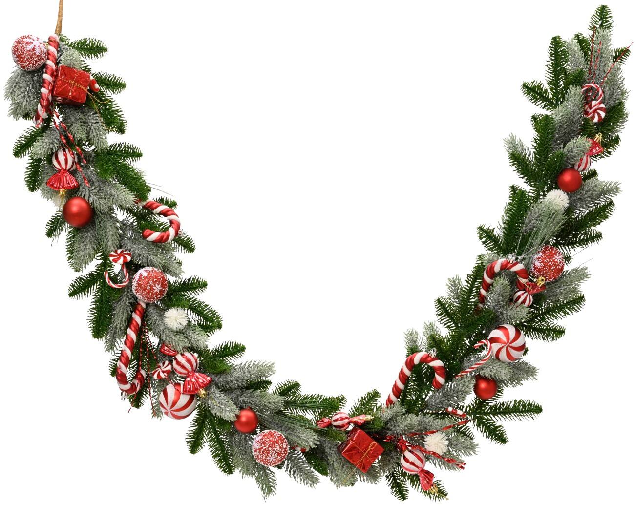 EVERLANDS Weihnachtsgirlande Verziert 180 cm