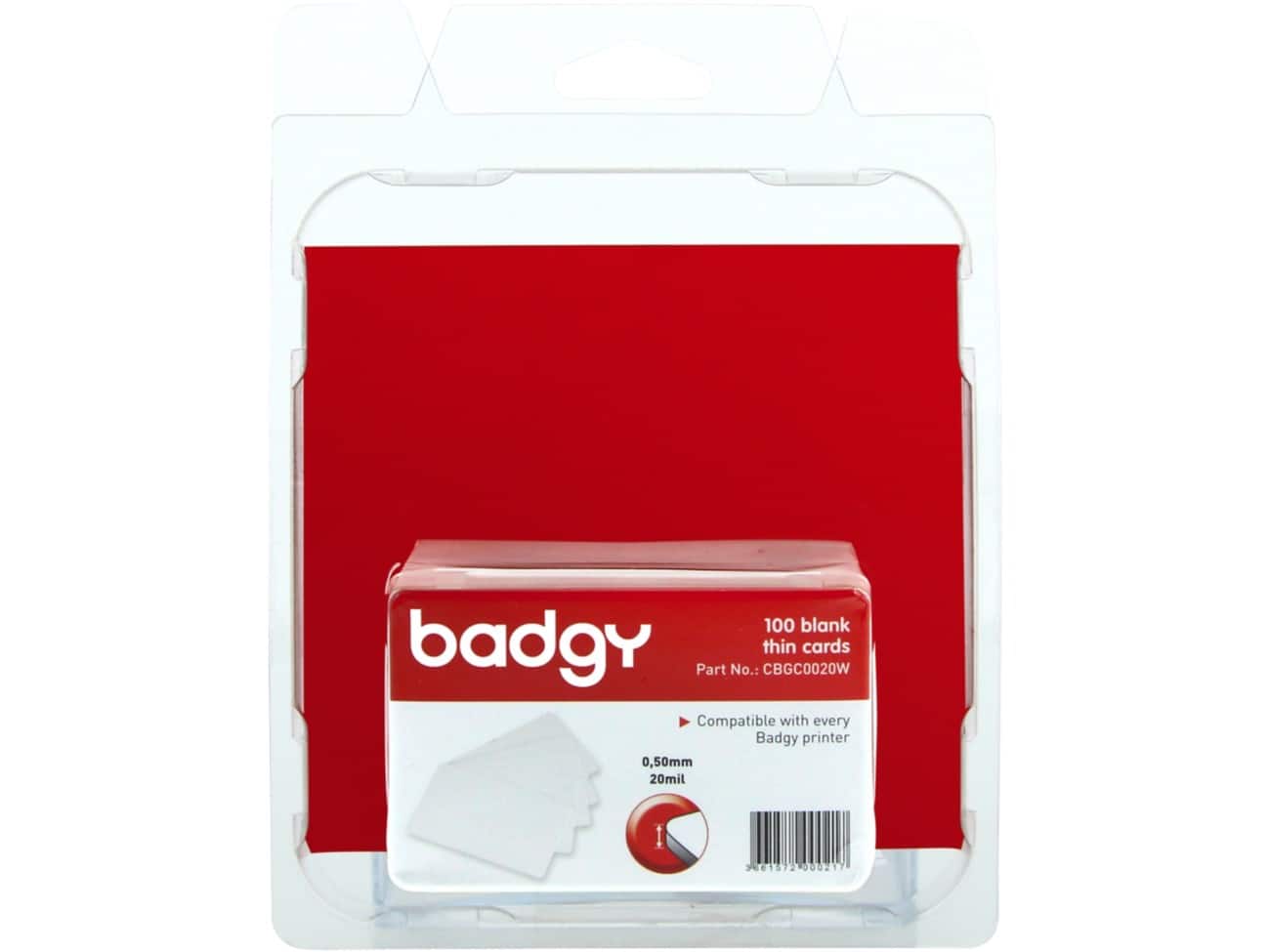 Evolis Badgy Karten CBGC0020W 148 x 58 cm 100 Stück
