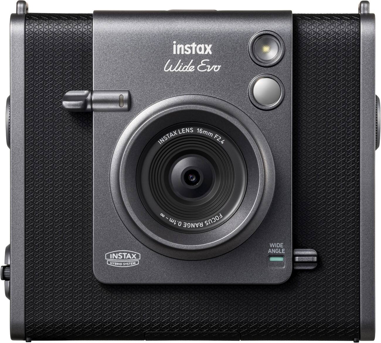 Fujifilm InstaxWIDE Evo Hybrid Sofortbildkamera mit Weitwinkel-CMOS-Sensor Schwarz
