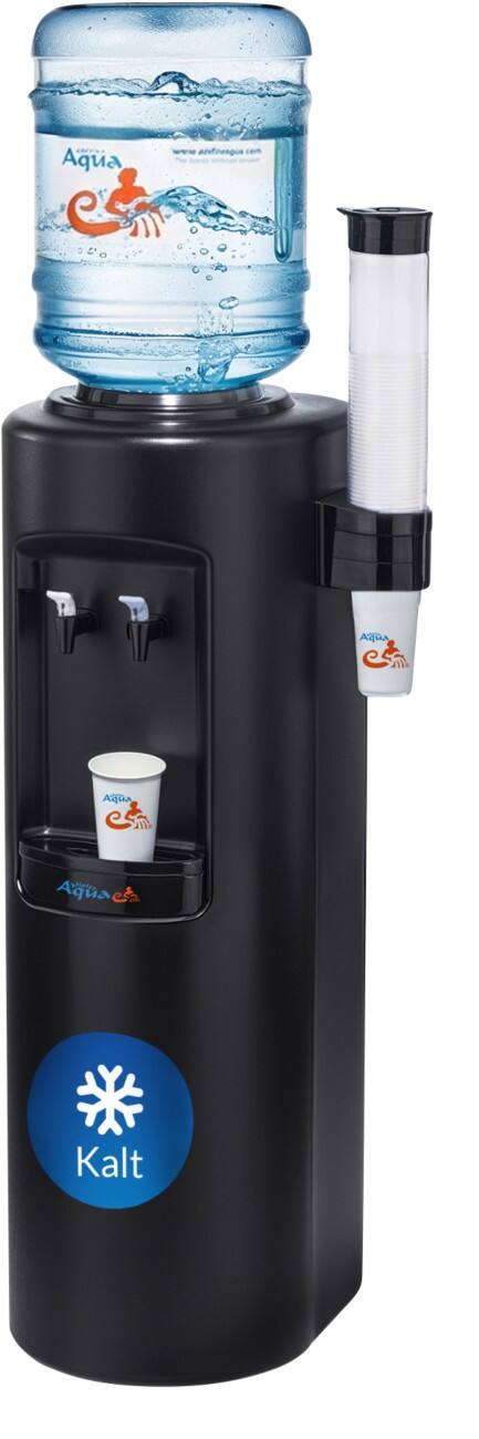 Mister Aqua Wasserspender Atlantic Black Kaltes und lauwarmes Wasser