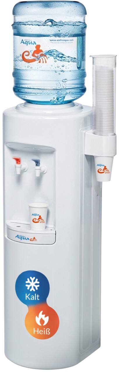 Mister Aqua Wasserspender Atlantic Weiß Kaltes und heißes Wasser