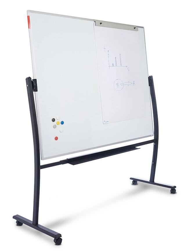 Rocada Visual Line Mobiles Whiteboard Magnetisch Lackierter Stahl Doppelseitig, 135 (B) x 190 (H) cm