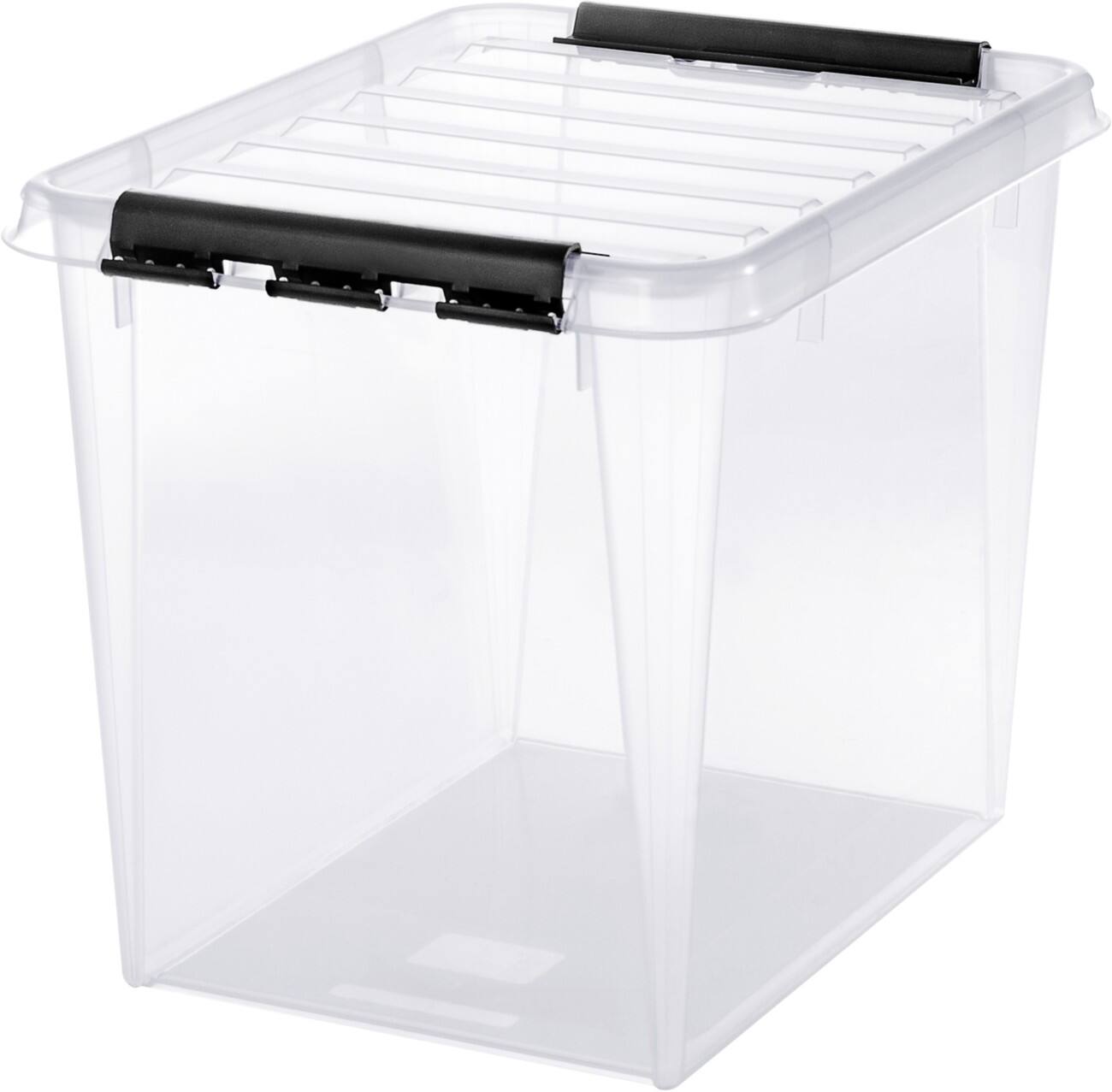 SmartStore Classic Polypropylen Aufbewahrungsbox 52 L mit Deckel Transparent 39 x 50 x 41 cm 3 Stück