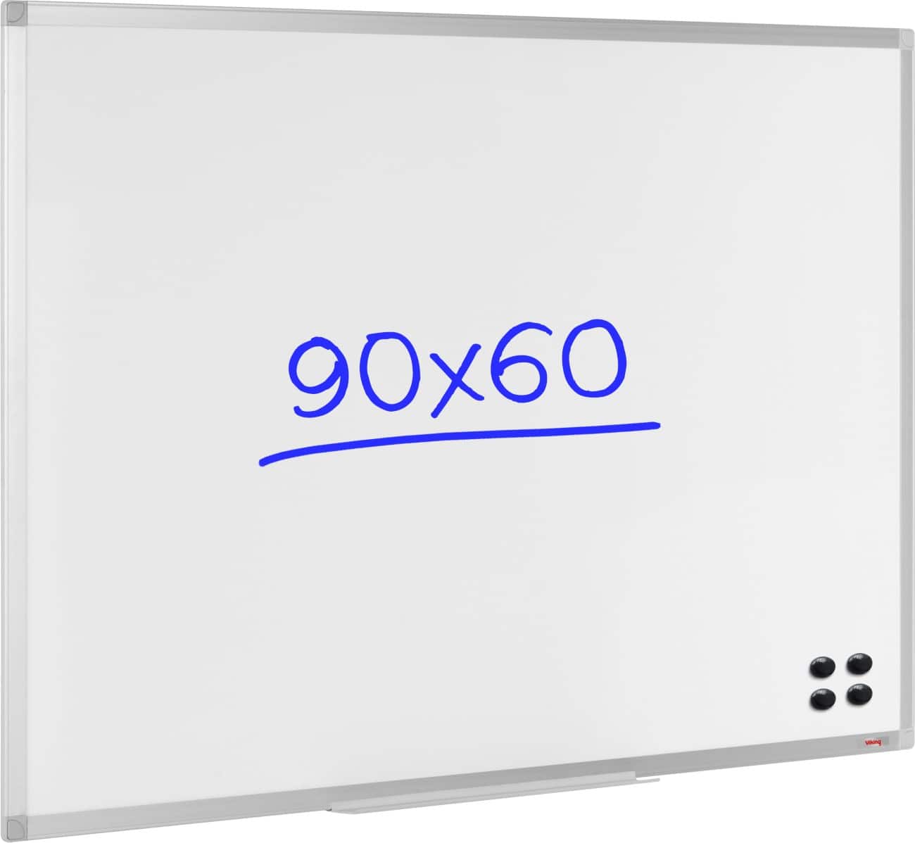 Viking Whiteboard Wandmontiert Magnetisch Lackierter Stahl Einseitig 90 (B) × 60 (H) cm