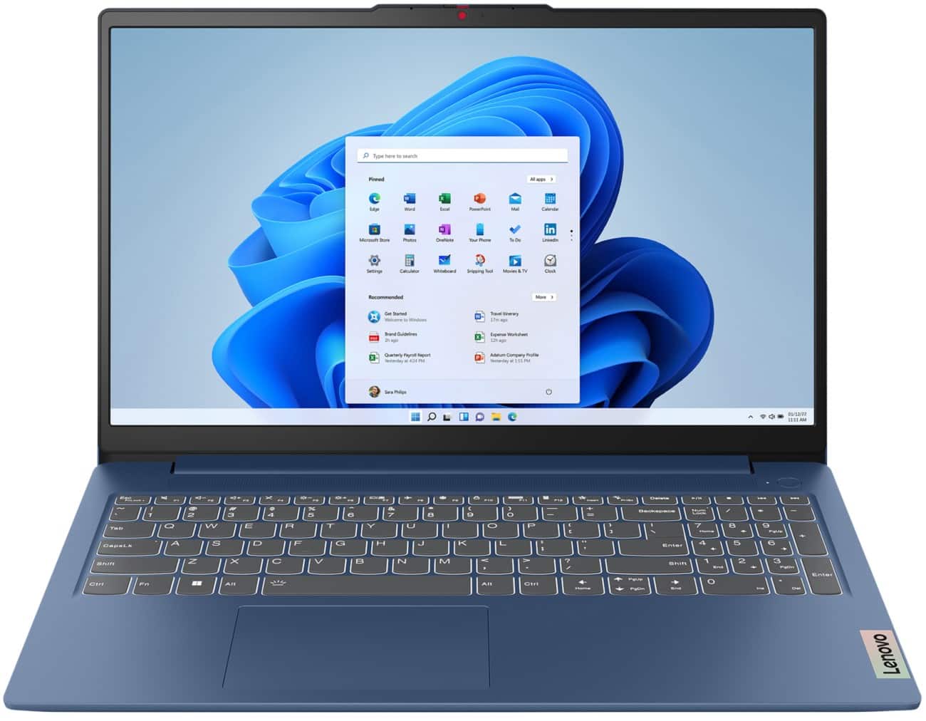 Lenovo IdeaPad Slim 3 Laptop 39,6 cm (15,6") 7520U 2,8 GHz 16 GB AMD Radeon 610M Windows 11 Home