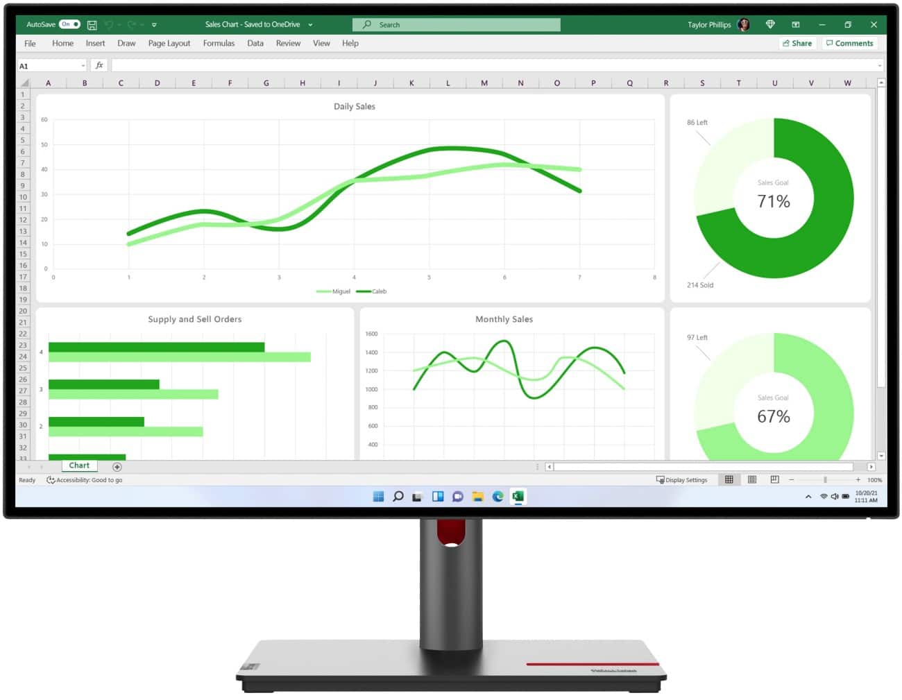 Lenovo ThinkVision P27q-30 27-Zoll-Monitor Quad-HD LED IPS 6 ms 63A2GAT1EU