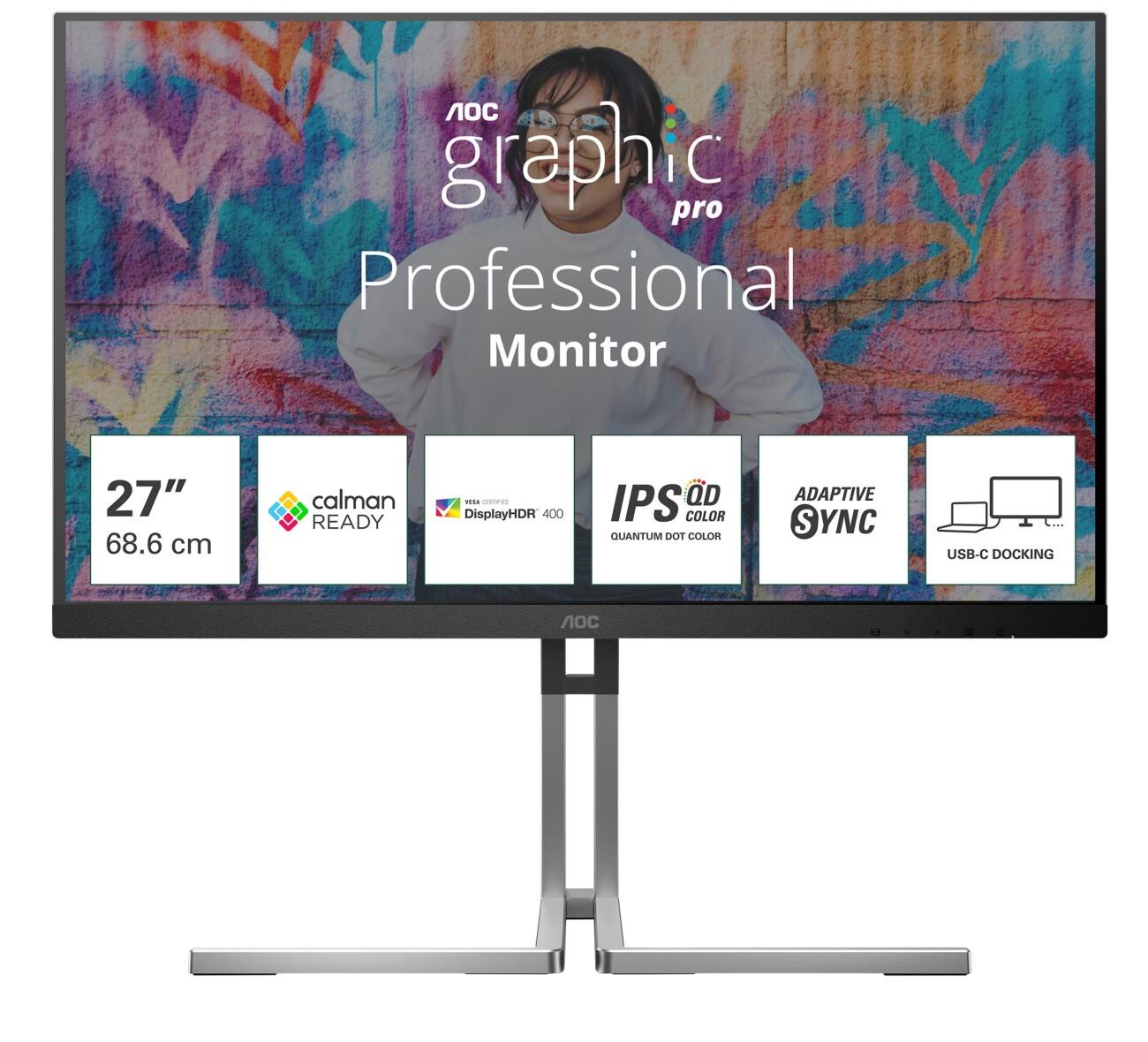 AOC Q27U3CV 27-Zoll-Monitor Quad HD LCD IPS 4 ms Q27U3CV