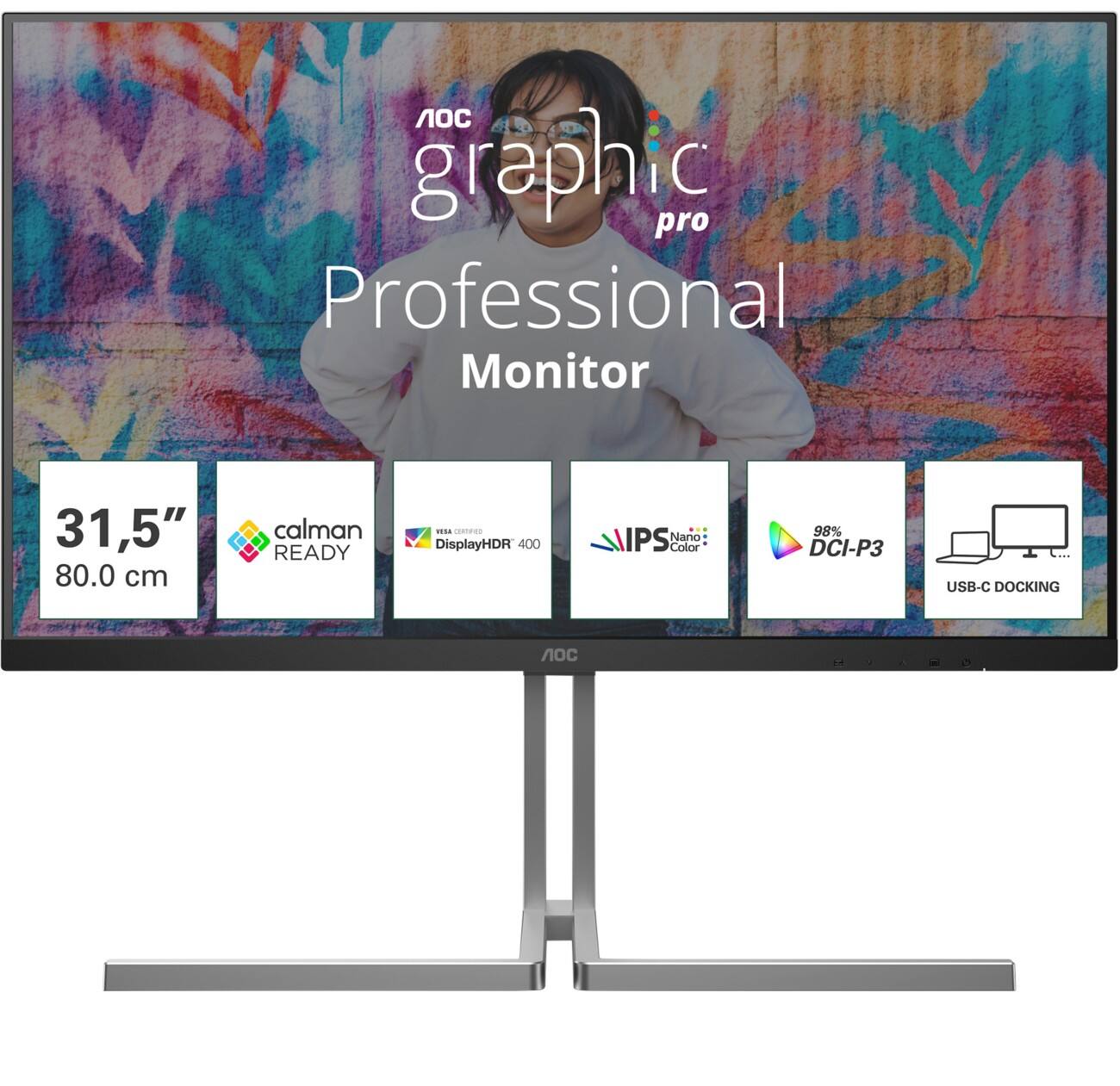 AOC U3 U32U3CV 31,5-Zoll-Monitor 4K Ultra HD LCD IPS 4 ms U32U3CV