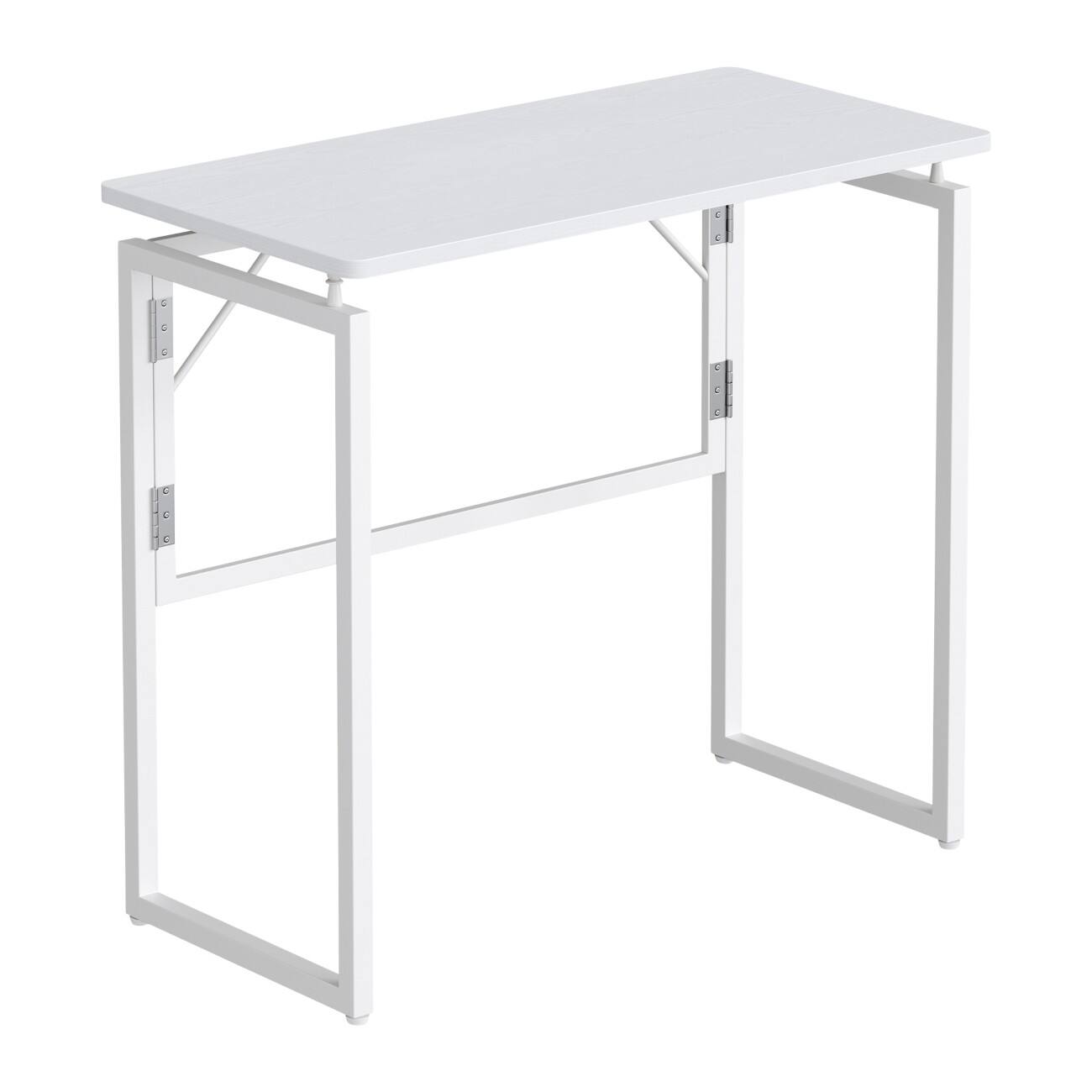 VASAGLE Computer-Schreibtisch Rechteckig Weiß 4 Metallbeine 800 (B) x 400 (T) x 740 (H) mm Spanplatte, Kunststoff, Stahl