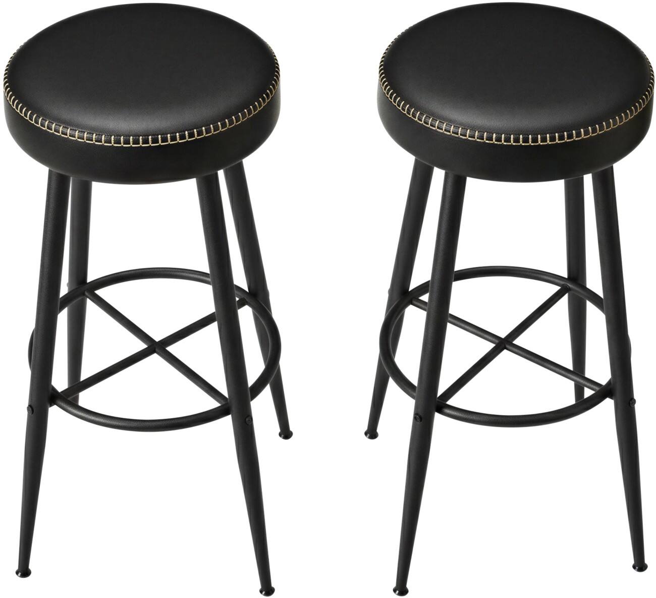 VASAGLE Barhocker Modern Schwarz LBC090B01V1 2 Stück
