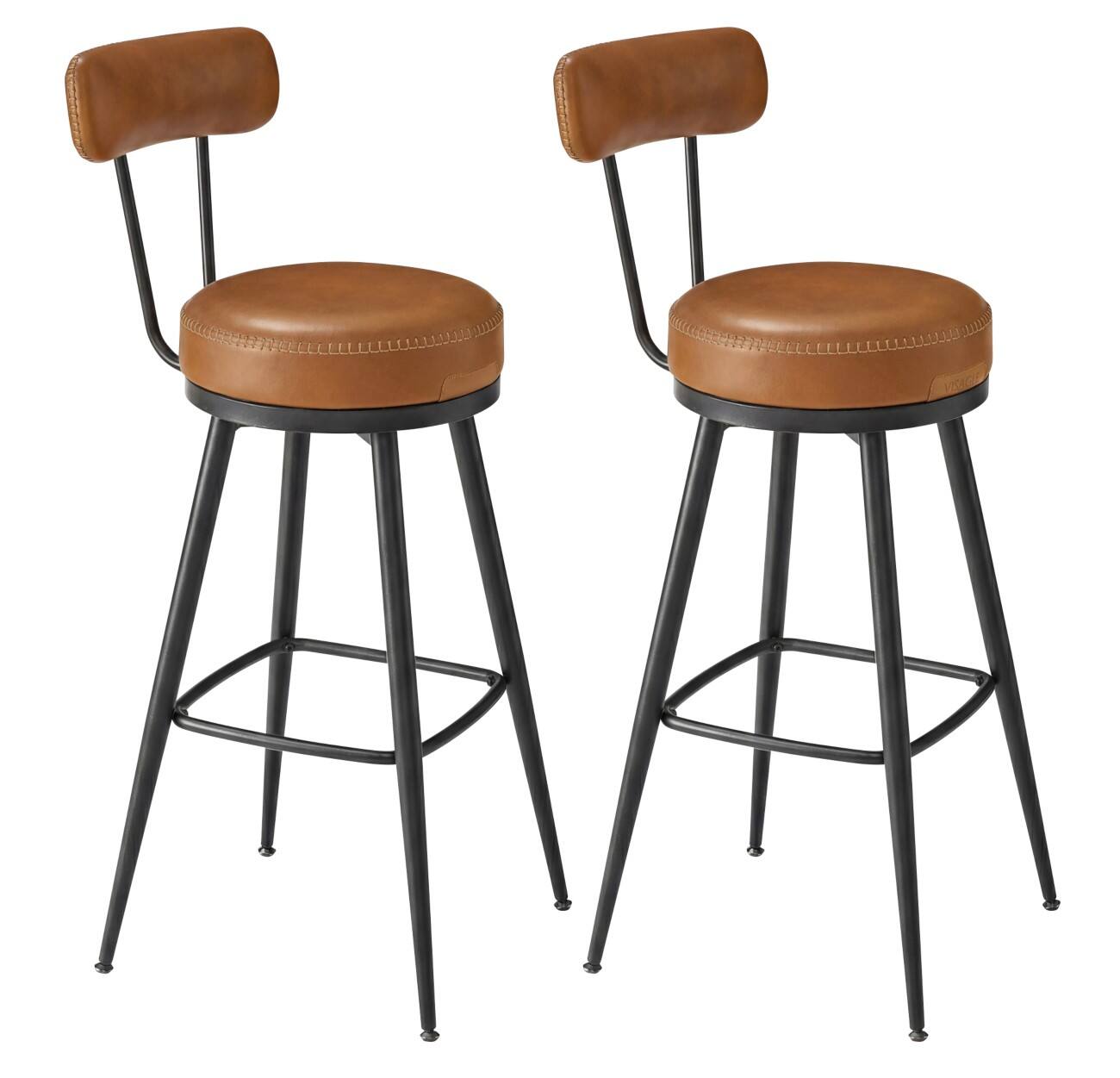 VASAGLE Barhocker Industrial Braun LBC889K01V2 2 Stück