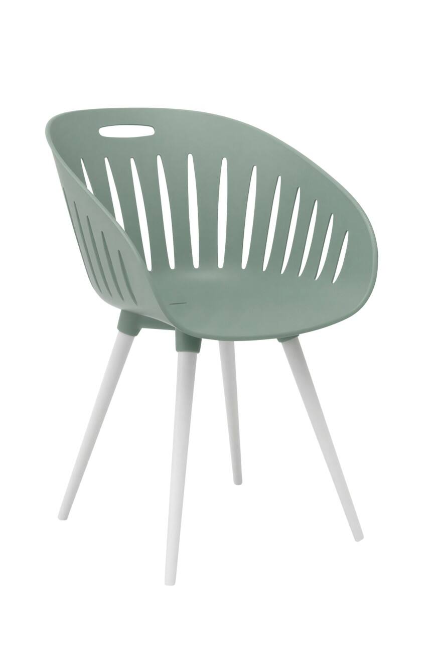 TOPSTAR Gartenstuhl PP (Polypropylen) 540 x 570 x 810 mm Dunkles Olivgrün Für den Außenbereich 2 Stück