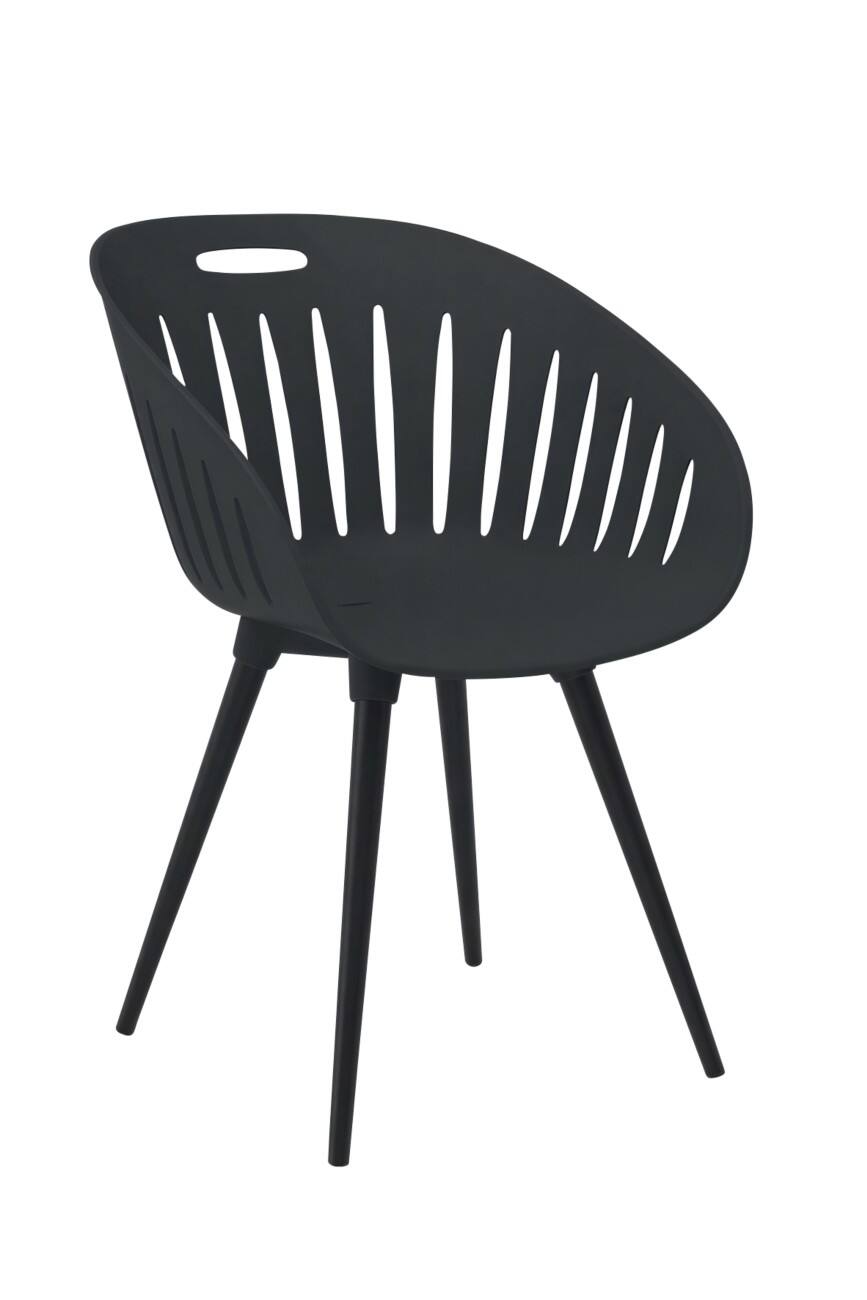 TOPSTAR Gartenstuhl PP (Polypropylen) 540 x 570 x 810 mm Anthrazit Für den Außenbereich 2 Stück