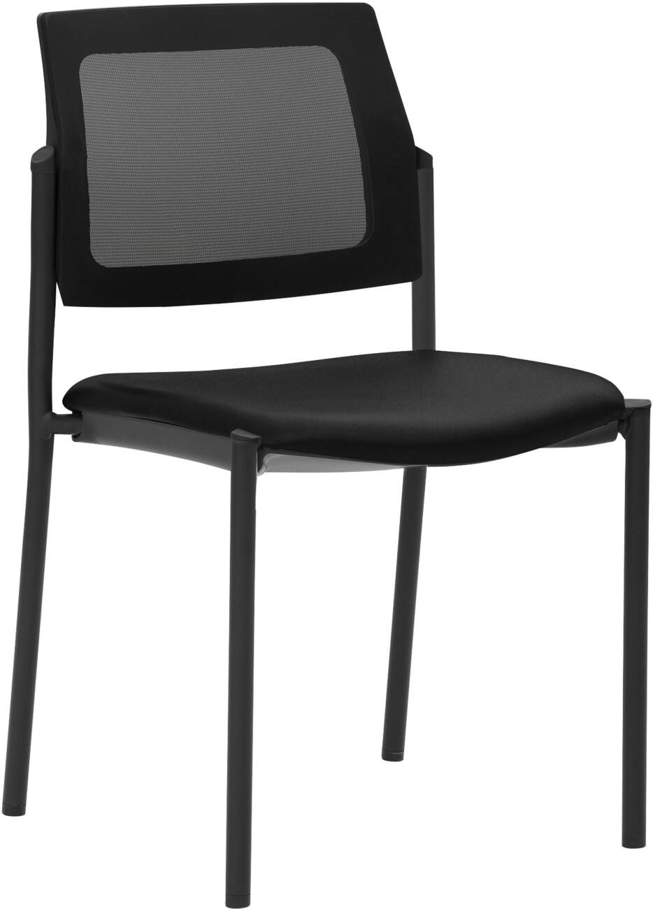 mayer sitzmöbel Stapelstuhl Stoff Schwarz 120 kg 2519 490 x 560 x 830 mm 4 Stück