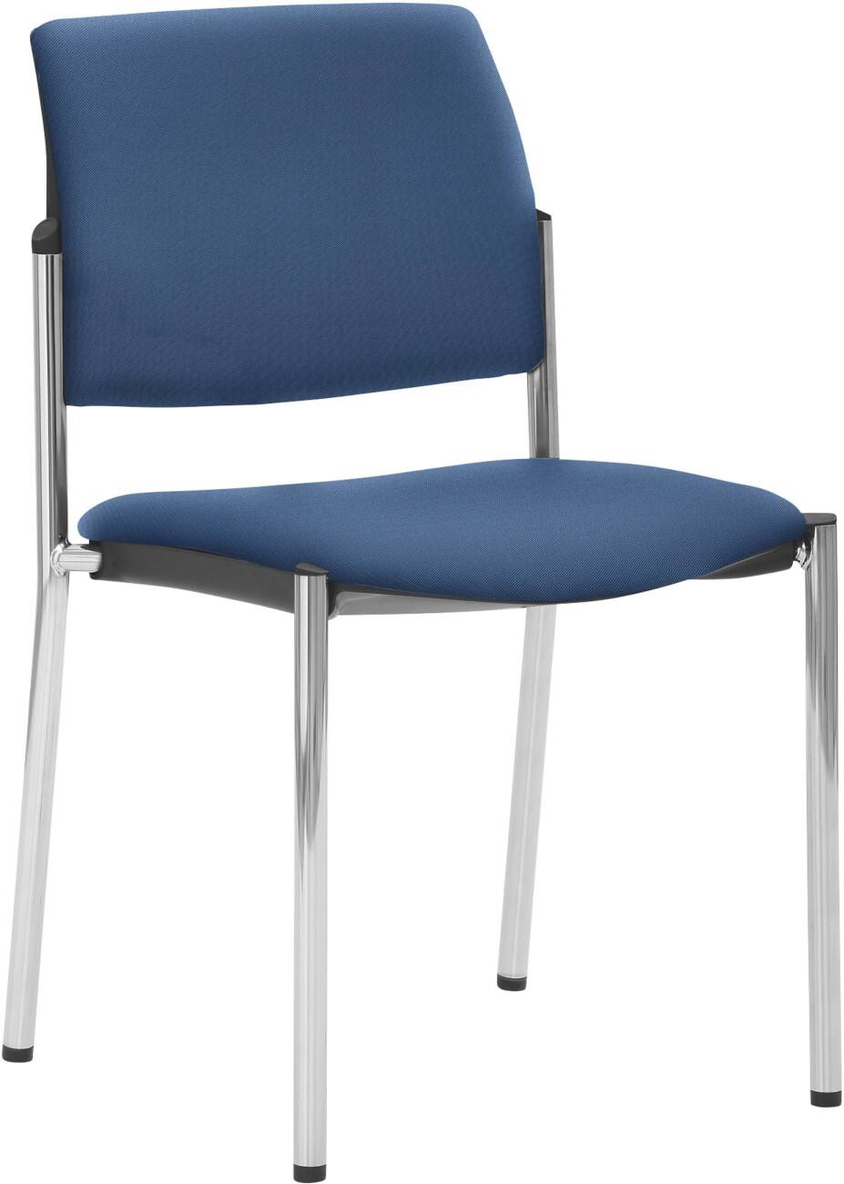 mayer sitzmöbel Stapelstuhl Stoff Blau 120 kg 2518 490 x 560 x 830 mm 4 Stück