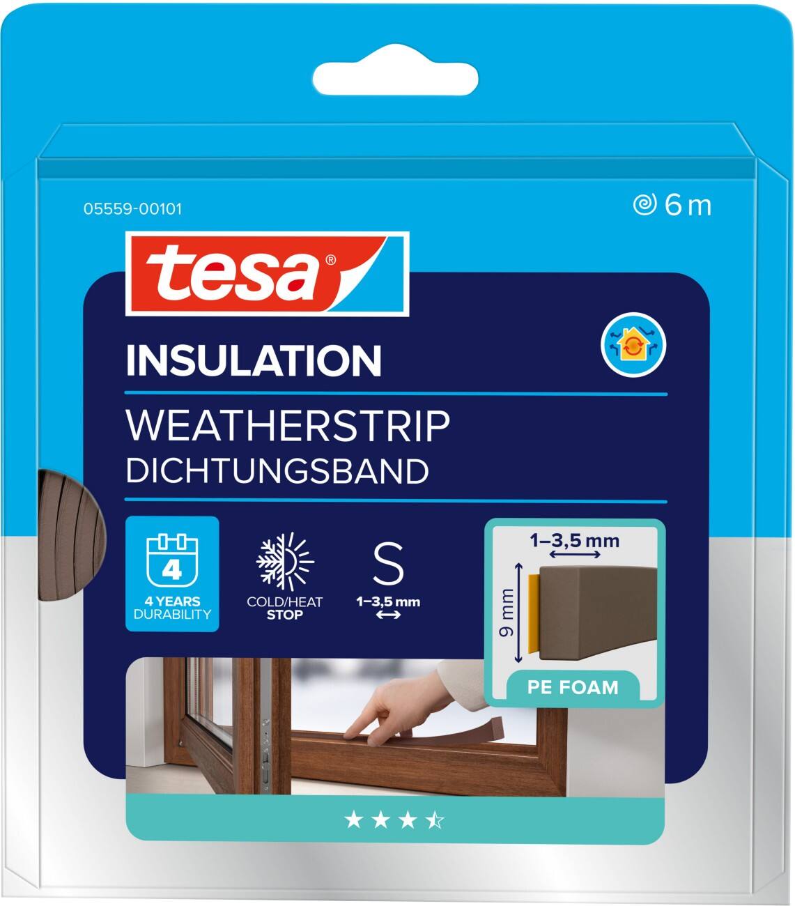 tesa Dichtungsband Braun 168 mm PE (Polyethylen)