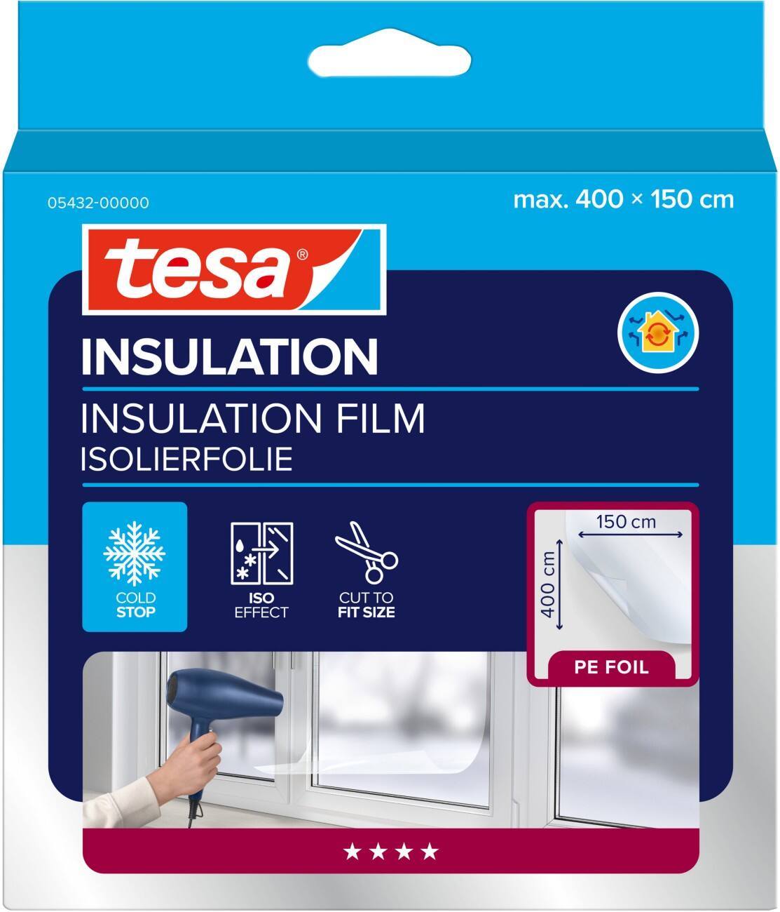 tesa Dichtungsband Transparent 195 mm PE (PE (Polyethylen), PET (Polyethylenterephthalat)
