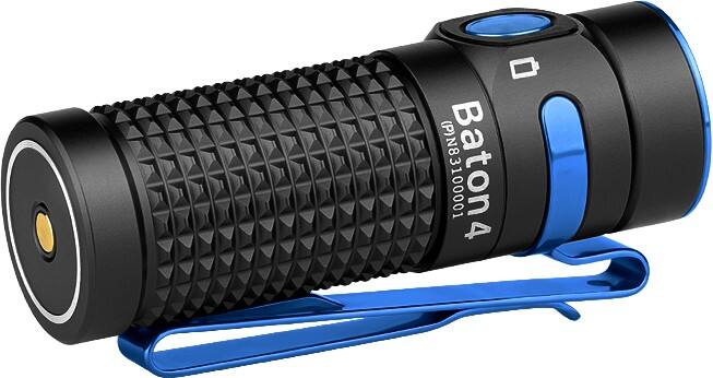 Olight Baton 4 Premium Edition Taschenlampe mit Ladekoffer und Powerbank Schwarz